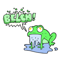 comic book speech bubble cartoon gross little frog