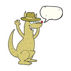 comic book speech bubble cartoon kangaroo