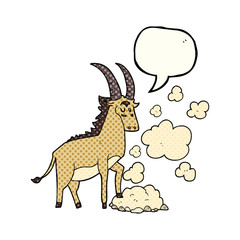comic book speech bubble cartoon antelope