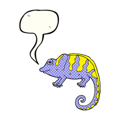 comic book speech bubble cartoon chameleon