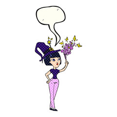comic book speech bubble cartoon witch