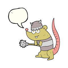 comic book speech bubble cartoon rat warrior