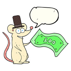 comic book speech bubble cartoon rich mouse