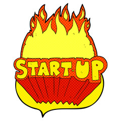 comic book speech bubble cartoon startup symbol