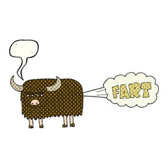 comic book speech bubble cartoon hairy cow farting
