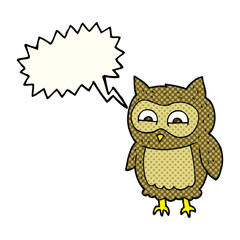 comic book speech bubble cartoon owl