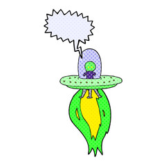comic book speech bubble cartoon flying saucer
