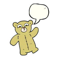 comic book speech bubble cartoon teddy bear