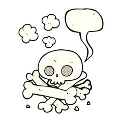 comic book speech bubble cartoon pile of bones