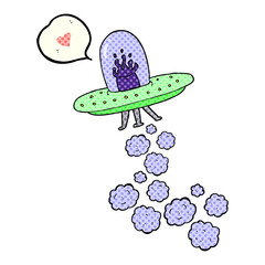 comic book speech bubble cartoon flying saucer