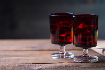 Vodka drinks with lemon and lime