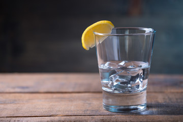 Vodka drinks with lemon and lime