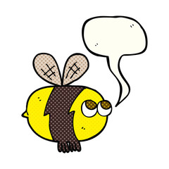 comic book speech bubble cartoon bee