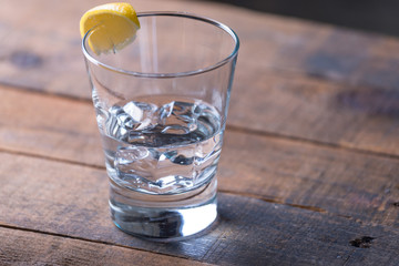 Vodka drinks with lemon and lime