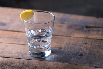 Vodka drinks with lemon and lime