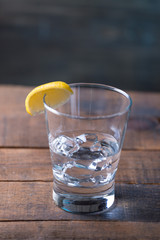 Vodka drinks with lemon and lime