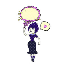 comic book speech bubble cartoon vampire girl