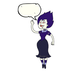 comic book speech bubble cartoon vampire girl