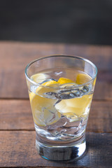 Vodka drinks with lemon and lime