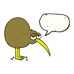 comic book speech bubble cartoon kiwi
