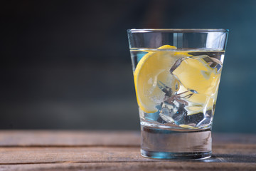 Vodka drinks with lemon and lime