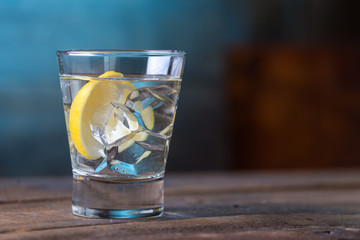 Vodka drinks with lemon and lime