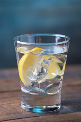 Vodka drinks with lemon and lime