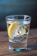 Vodka drinks with lemon and lime