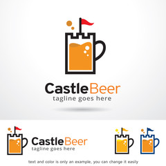 Castle Beer Logo Template Design Vector