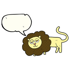 comic book speech bubble cartoon lion