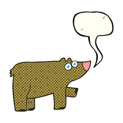 comic book speech bubble cartoon bear