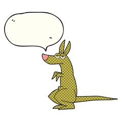 comic book speech bubble cartoon kangaroo