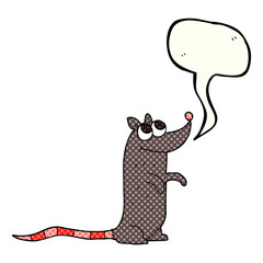 comic book speech bubble cartoon rat