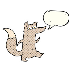 comic book speech bubble cartoon cute wolf