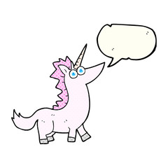 comic book speech bubble cartoon unicorn