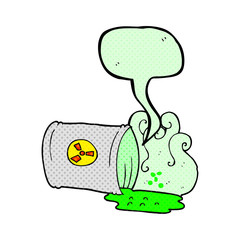 comic book speech bubble cartoon nuclear waste