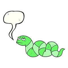 comic book speech bubble cartoon bored snake