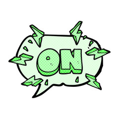 comic book speech bubble cartoon on symbol