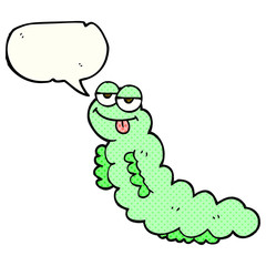 comic book speech bubble cartoon caterpillar