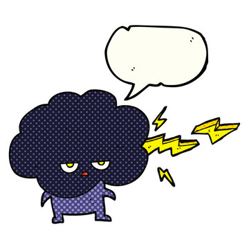 recommend clip art: comic book speech bubble cartoon raincloud character shooting li