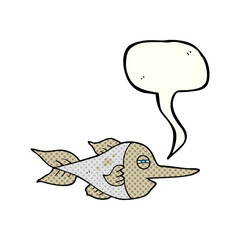 comic book speech bubble cartoon swordfish