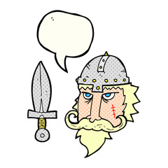 comic book speech bubble cartoon viking warrior