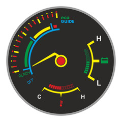 Fototapeta premium Multimetr. Fully editable and layered gauges in vector . Named layers for easy management, use and control. It used a free font “Let’s go Digital Regular”.