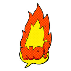comic book speech bubble cartoon NO! shout