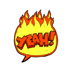 yeah! comic book speech bubble cartoon shout