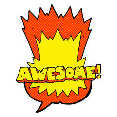 awesome comic book speech bubble cartoon shout