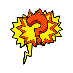 comic book speech bubble cartoon question mark
