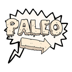 comic book speech bubble cartoon paleo diet pointing arrow