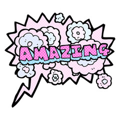 comic book speech bubble cartoon amazing word