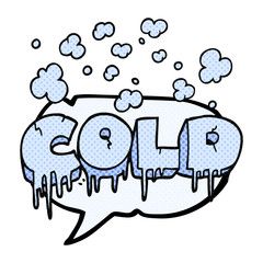 comic book speech bubble cartoon cold text symbol